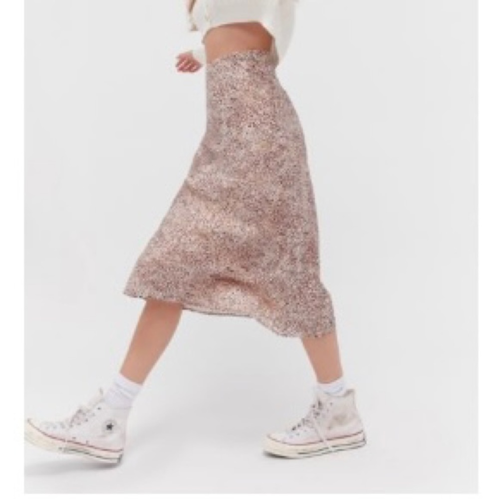 Urban Outfitters Rowan Midi Slip Skirt